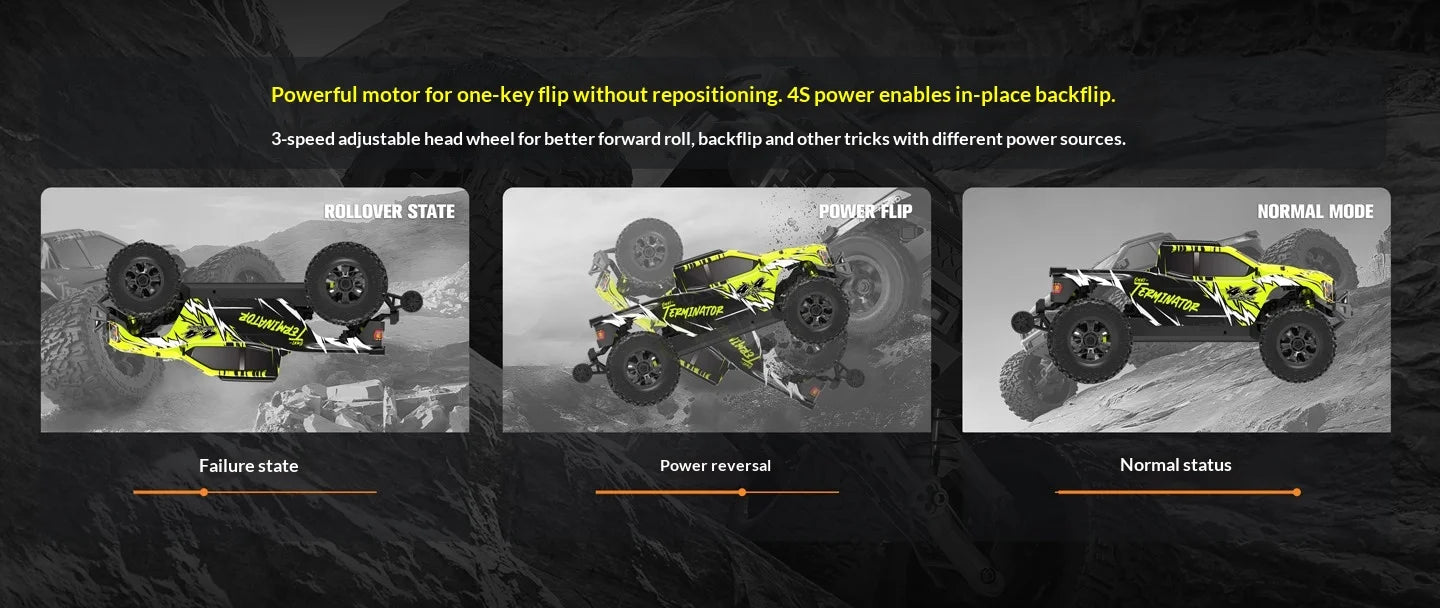 V2 Omni Terminator RC Remote Control Truck 4WD Off Road High Speed Electric Racing Toy Car For Kids Outdoor Adventure Gift