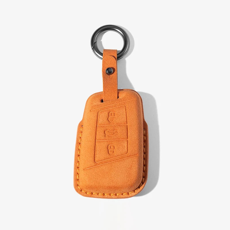 Suede Car Key Case Cover Fob Keychain for VW Volkswagen Golf 7 MK7 Tiguan MK2 for Ateca Leon FR Ibiza Skoda Octavia Kodiaq