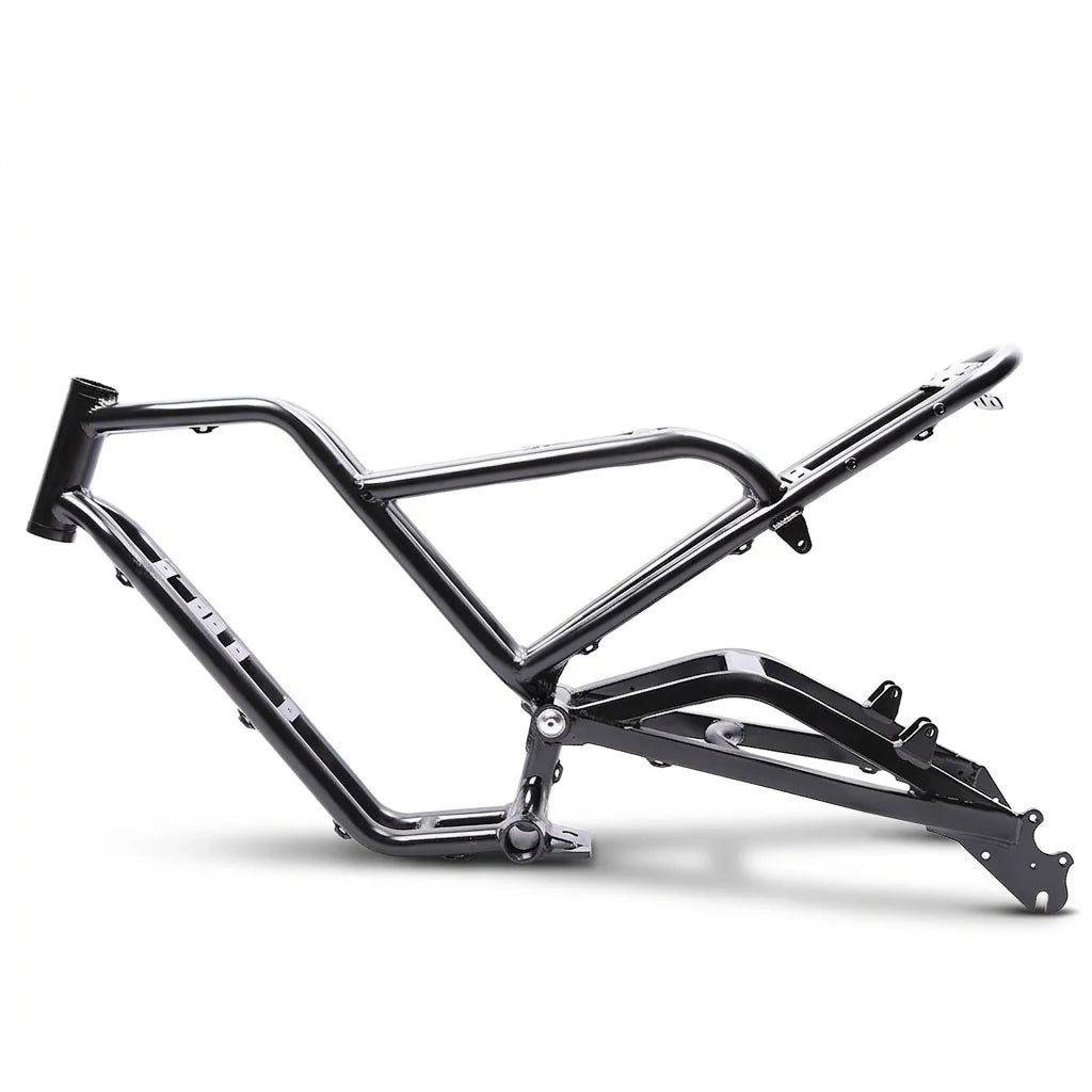 Premium 20" Softtail Electric Fat Tire Bike Frame Full Suspension 6061 Aluminum Alloy for Off-Road Snow E-Bike