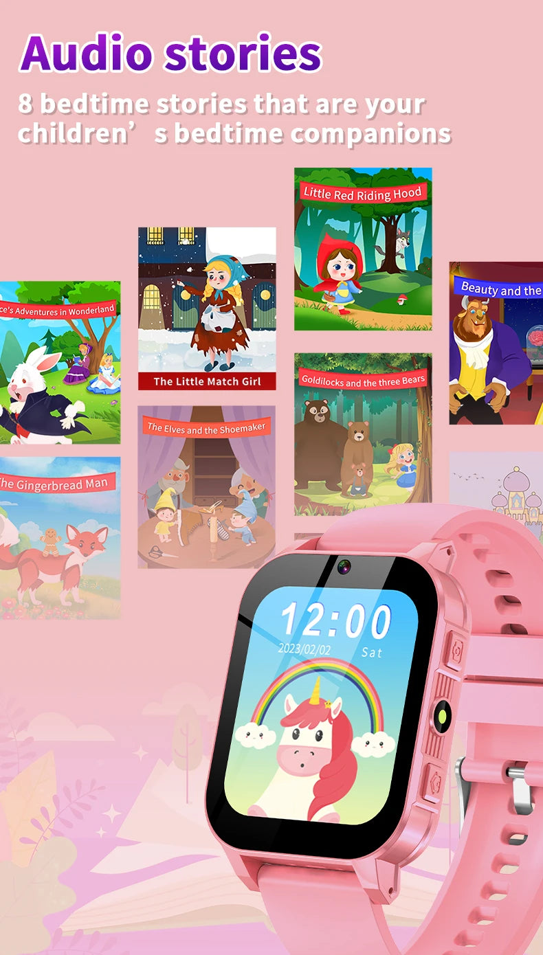 Smart Watch for Kids Puzzle Games HD Touch Screen Camera Music Player Pedometer Alarm Clock Calculator Flashlight Kids Watches