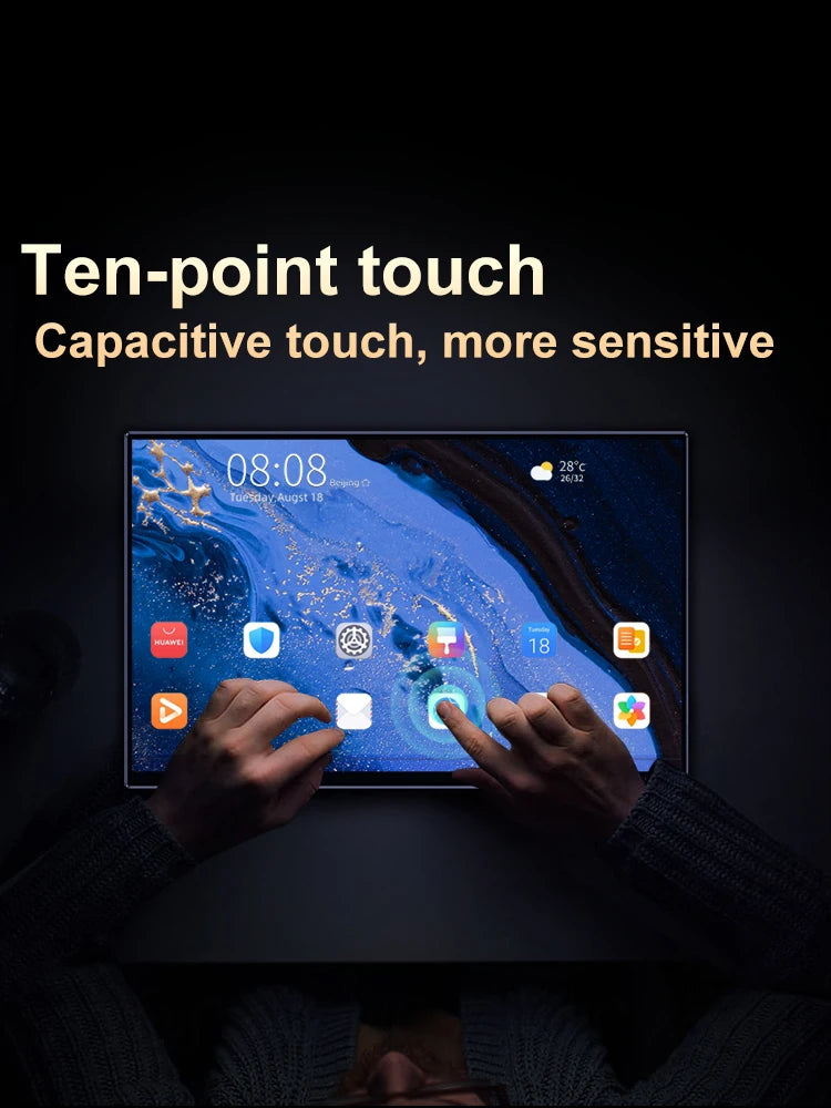 15.6inch 4K OLED Touch Screen Portable Monitor 500Nit USB-C HDMI-Compatible External 16:10 Gaming Display for Xbox Switch Laptop