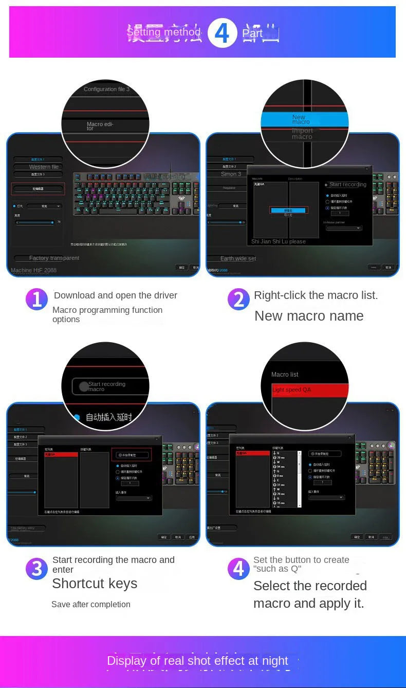 F2088 Mechanical Gaming Keyboard Anti-ghosting 104 Plating Blue Switch Wired Mixed Backlit Keyborad for Game Laptop PC