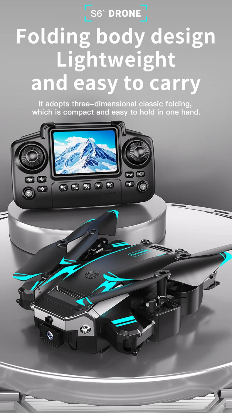2026New origina S6 Drones Professional 8K HD Camera 5G GPS Obstacle Avoidance RC Helicopter Brushless With Screen Remote Control