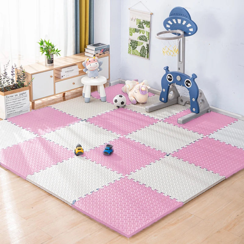 6Pcs 2.5cm Thickened Fitness Mat Non-slip Fall-proof Reusable Yoga Rug Helps Train for Play Home Gym Living Room Anti-Slip Mat