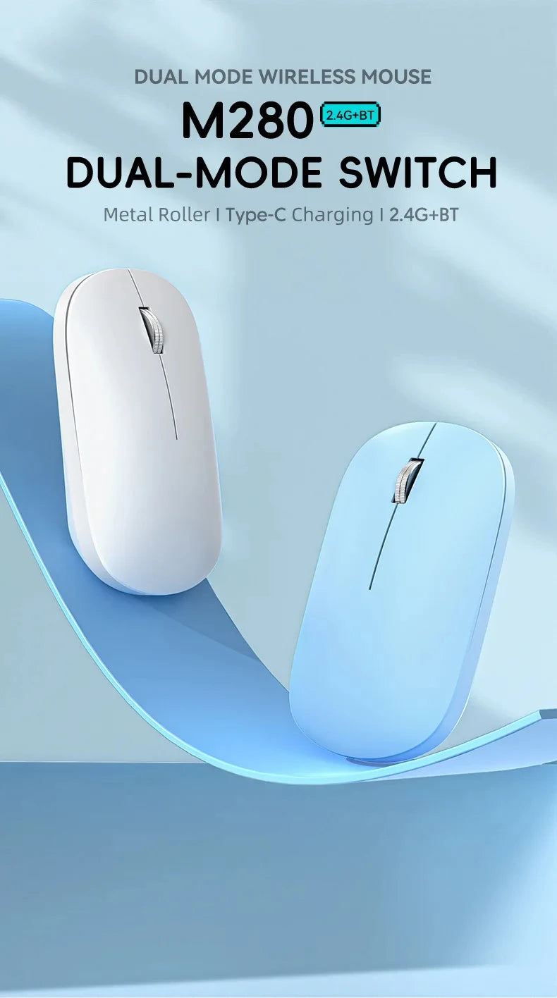 New Wireless Mouse Type-C Charging Silent Click Portable Office Ergonomic Laptop Universal Lightweight Office Game No-Noise 2026