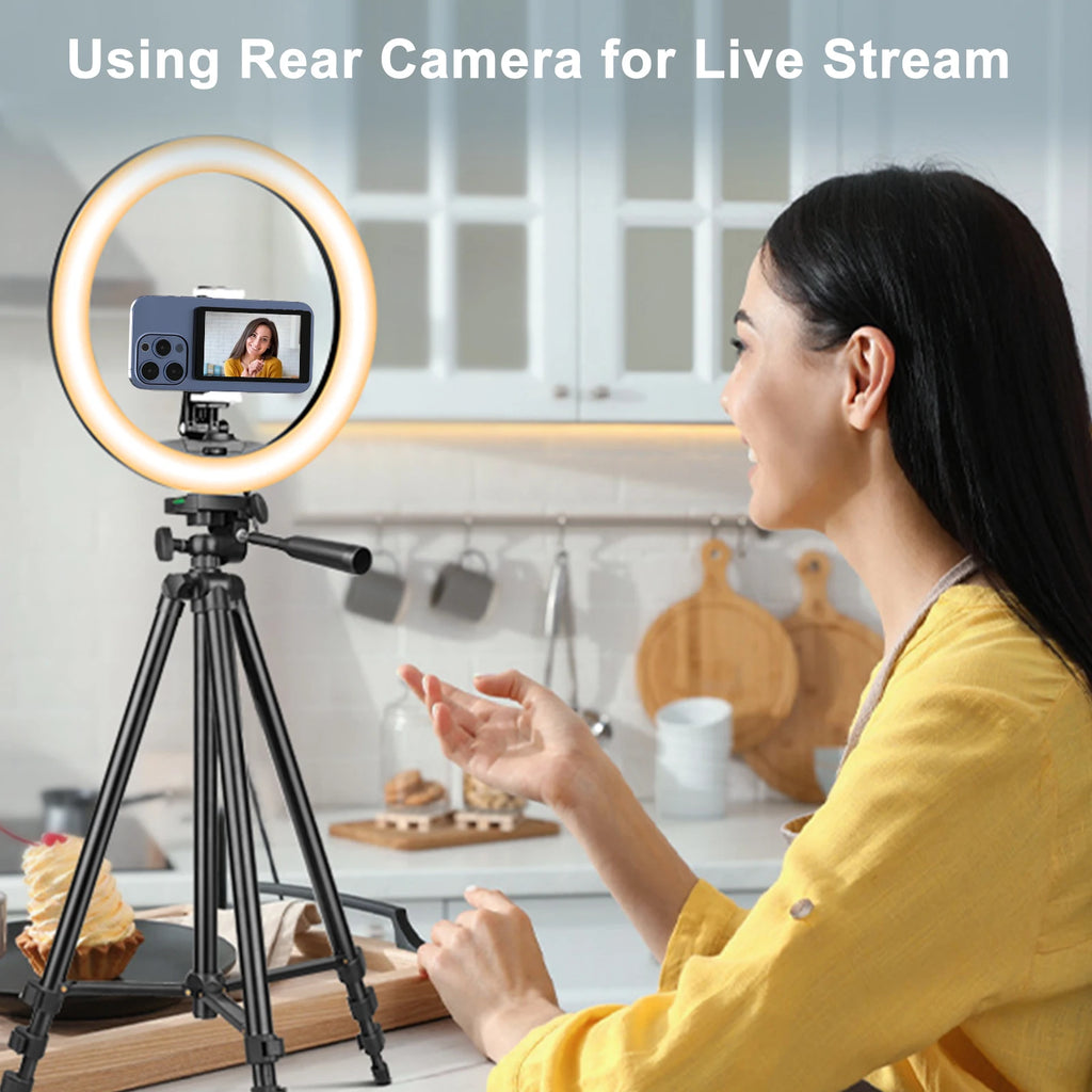 Wireless Selfie Monitor Screen,Magnetic 4K Selfie Monitor Screen  With Vlog Live Stream /Selfies ,For iPhone/Android