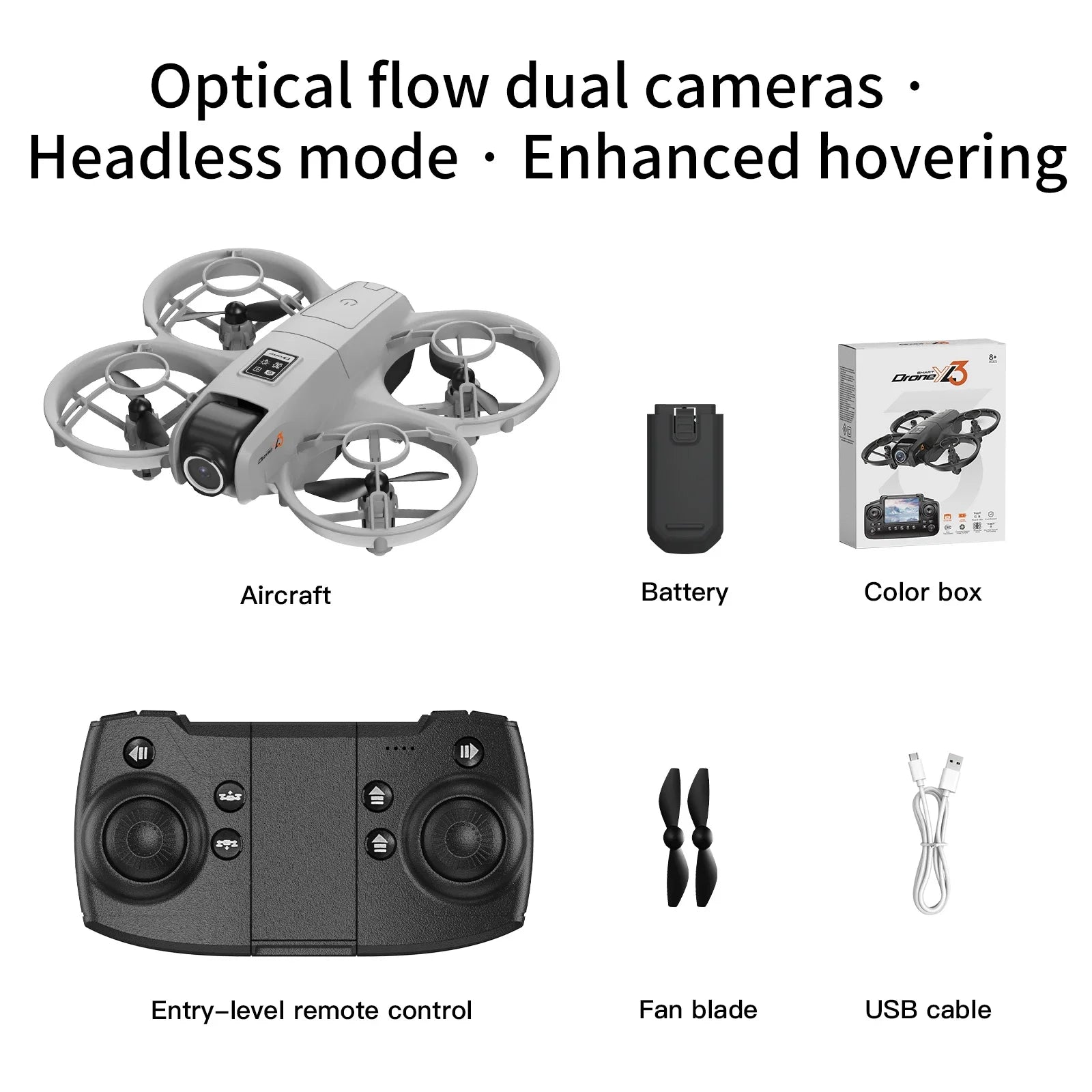 Lenovo Dual Camera Drone YL3 Aerial Photography Aircraft 5G WIFI Brushless Motor Remote Control Optical Flow Hover Aircraft Gift