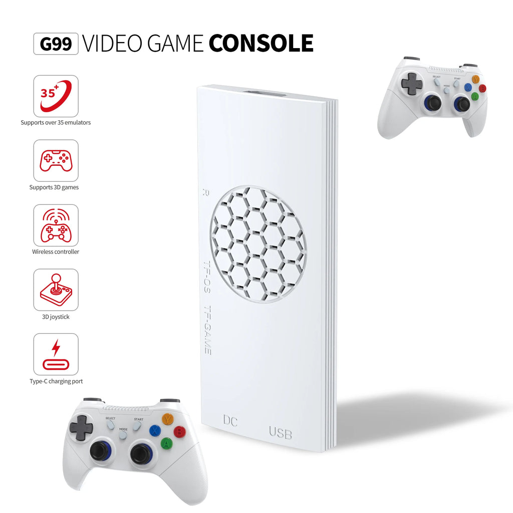 8-Core Processor Game Console G99 for P1/P2/FC(Over 35 Emulators) with 4K HD Display,2.2GHz Frequency & Multi-Language Support