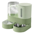 A  Automatic Cat Feeder Automatic Pet Feeder Water Dispenser Set for Cats Dogs 2-in-1 Food Bowl with Stainless Steel Insert