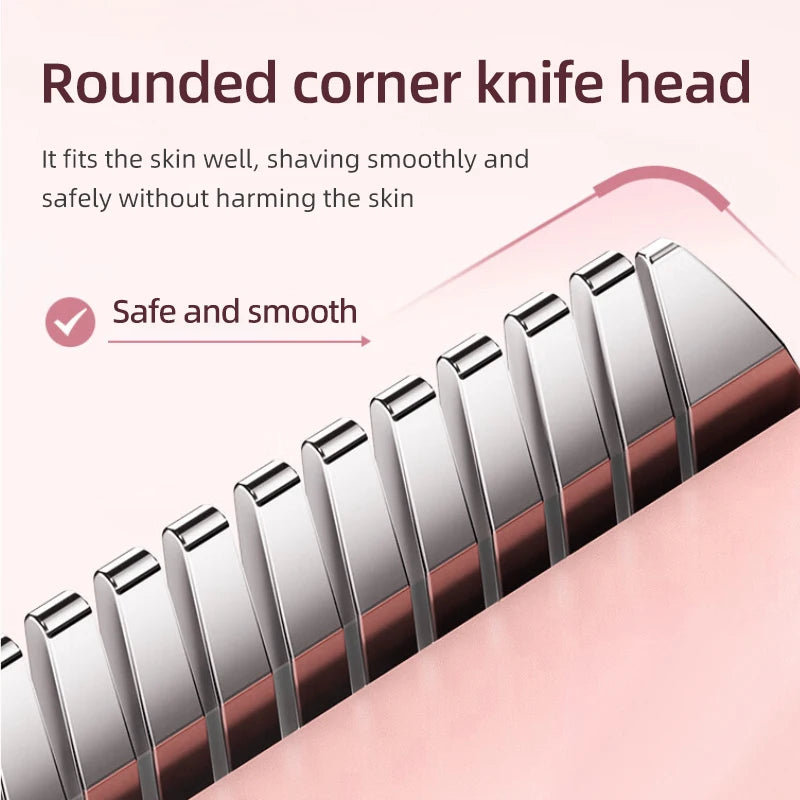 Double Head Electric Epilator Women Rechargeable Painless Hair Remover Shaver for Body Private Areas Bikini Gentle Trimming