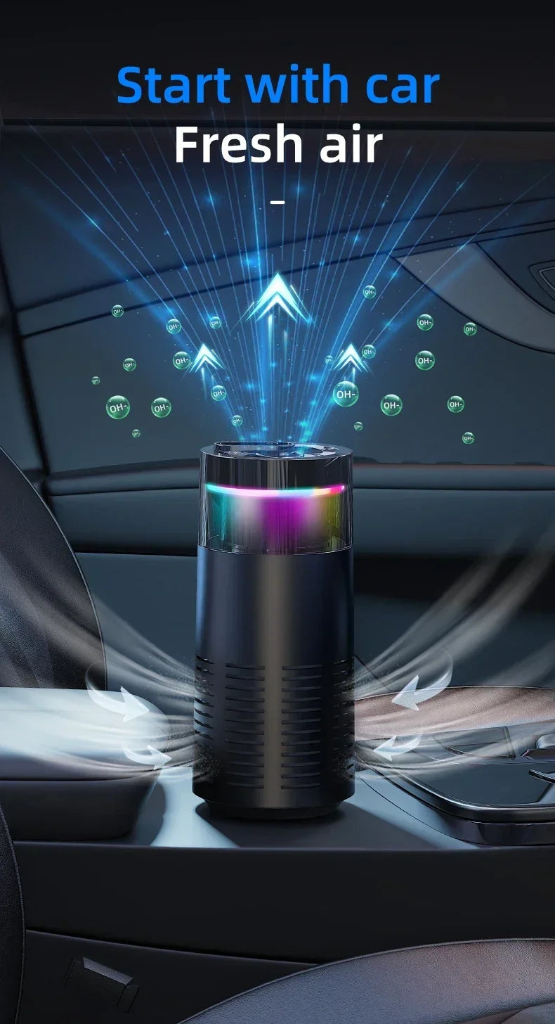 Mini Air Purifier with Aromatherapy Sticks True HEPA Filter Cleans Air & Eliminates 99.97% of Dust, Odors - Cars, School, Office
