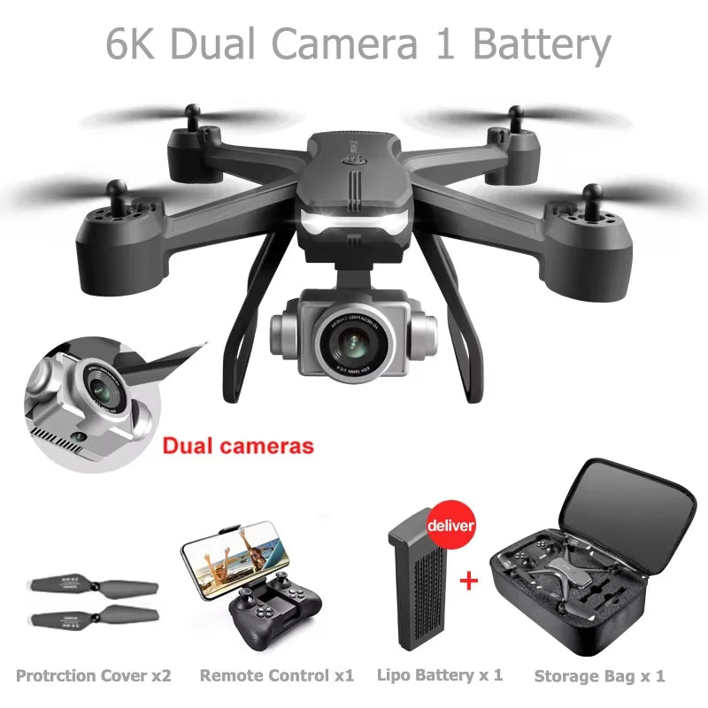 4DRC V14 Drone 4K HD Dual Camera 6K WIFI FPV Height Hold Dron RC Helicopter Professional Mini Quadcopter Foldable Four-Axis toy