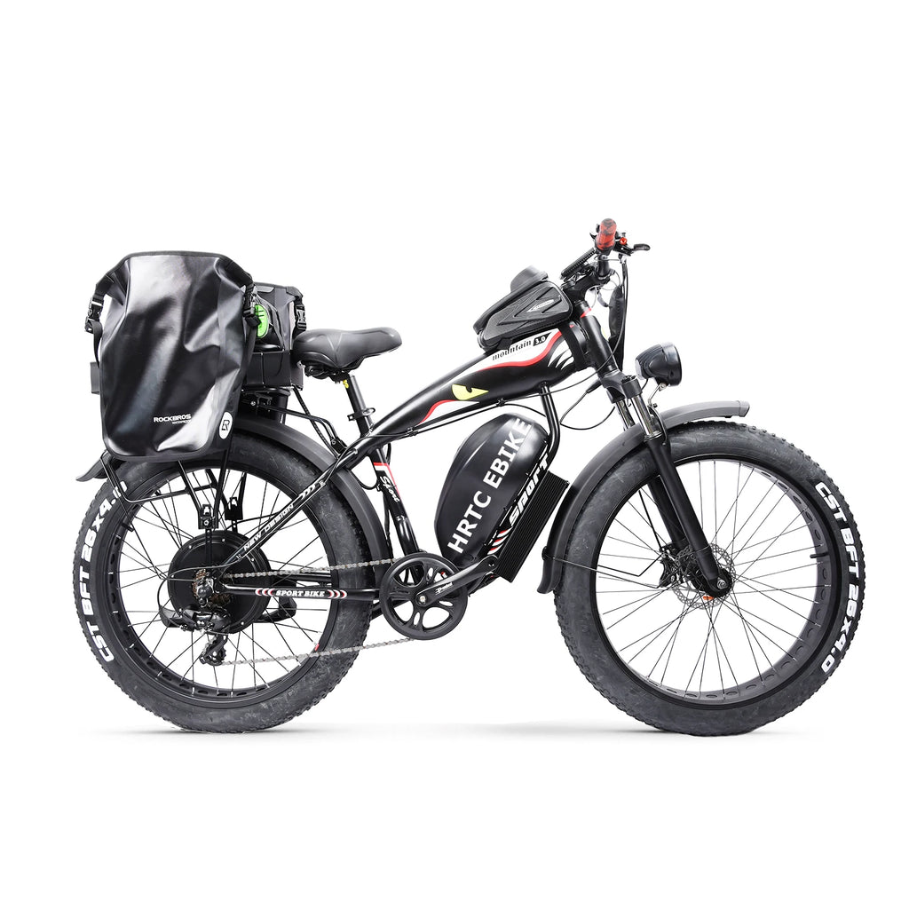 Custom 26inch Fat Snow tire ebike 1500W 48V 70ah  Large capacity  Li-ion battery electric long-distance cycling bicycle
