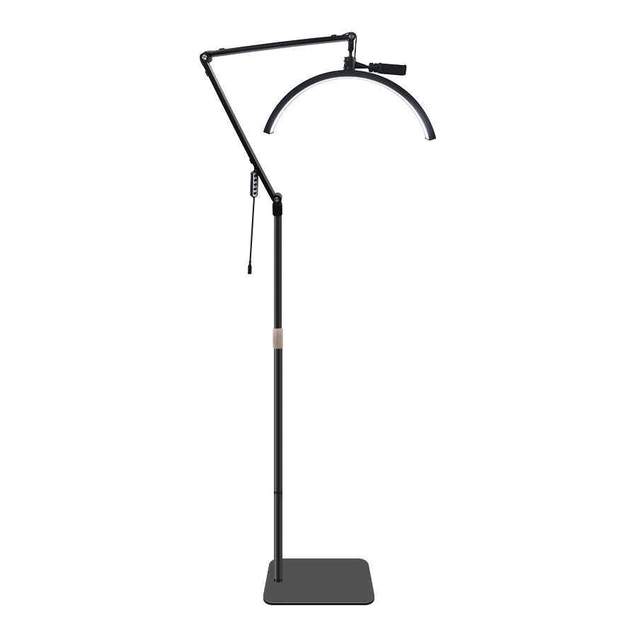 20inch Half Moon Light 36W 3200K-5600K Eyelash LED Floor Light Adjust Angle Eyelash Extension Lamp for Beauty Skincare Eyebrows