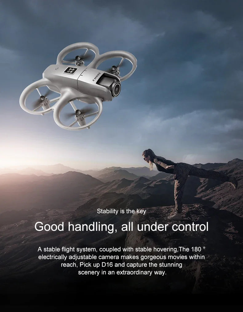 VIVO D16 Drone 8K Aerial HD Profesional Dual-camera Helicopter Optical Flow Positioning Avoidance Brushless Motor GPS Drone