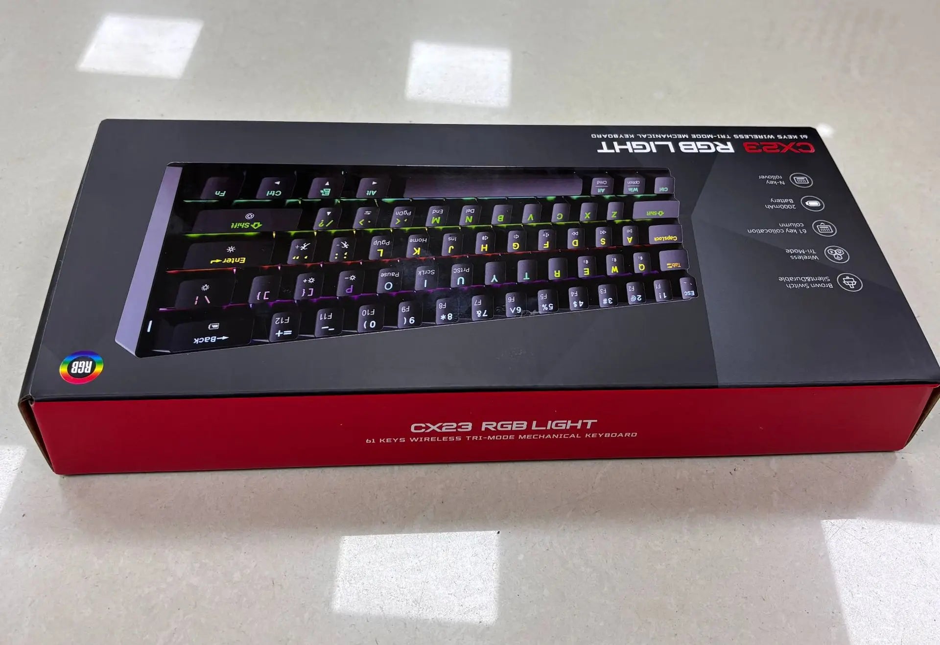 Wired Mechanical Keyboard Green Axis 68 Keys Hot-Swappable Side-Engraved Gradient E-Sports Gaming Keyboard