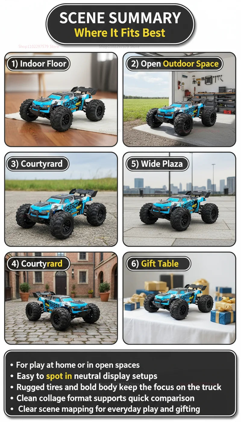 New PRO/MAX 1∶16 RC Car 80KM/H 4WD Brushless Off-Road Racing Toys High Speed Remote Control Vehicle For Kids Adults Outdoor Gift