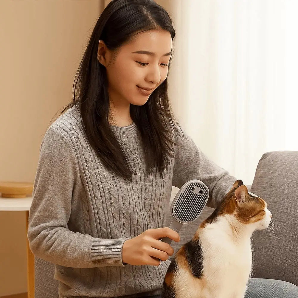 Pet Grooming Tool USB Charging Pet Spray Hair Comb Portable Professional Pet Steam Brush Efficiently Cat Spray Brush Bathing