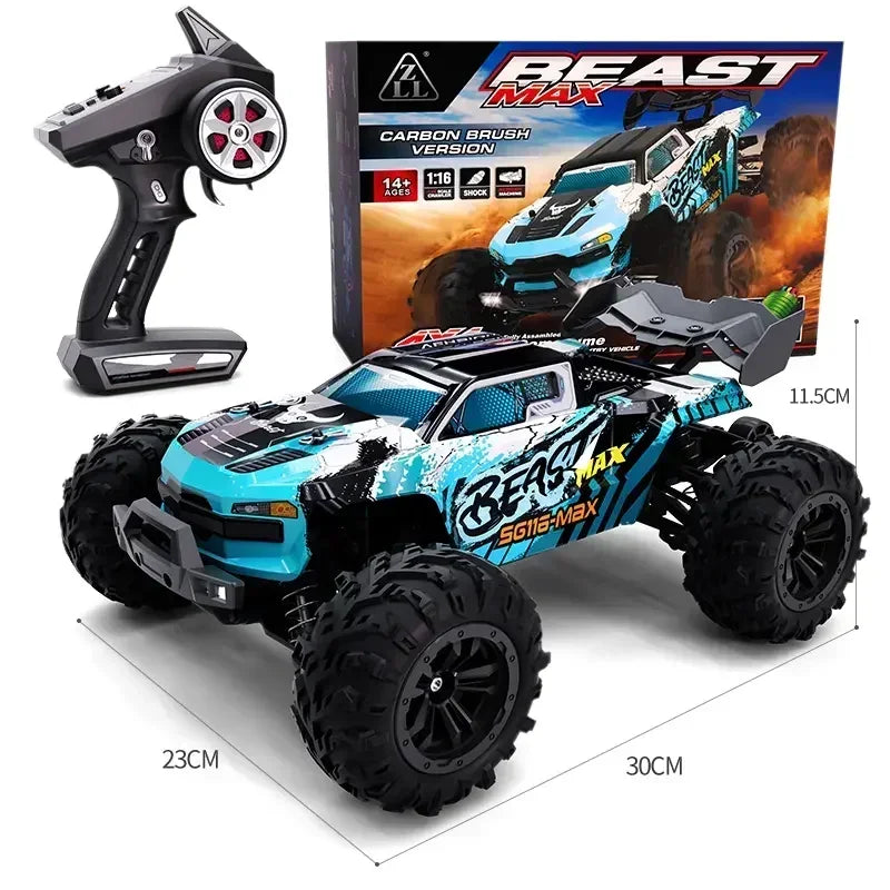 New PRO/MAX 1∶16 RC Car 80KM/H 4WD Brushless Off-Road Racing Toys High Speed Remote Control Vehicle For Kids Adults Outdoor Gift
