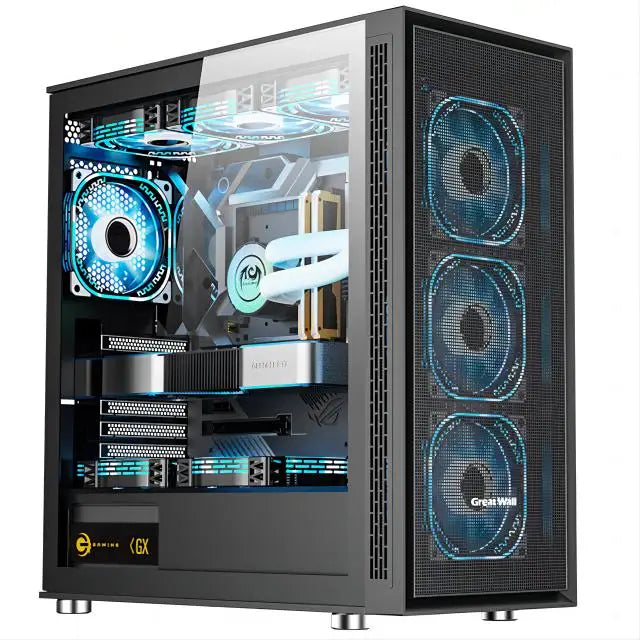 Computer chassis desktop, full side ventilation dust water-cooling chassis back line