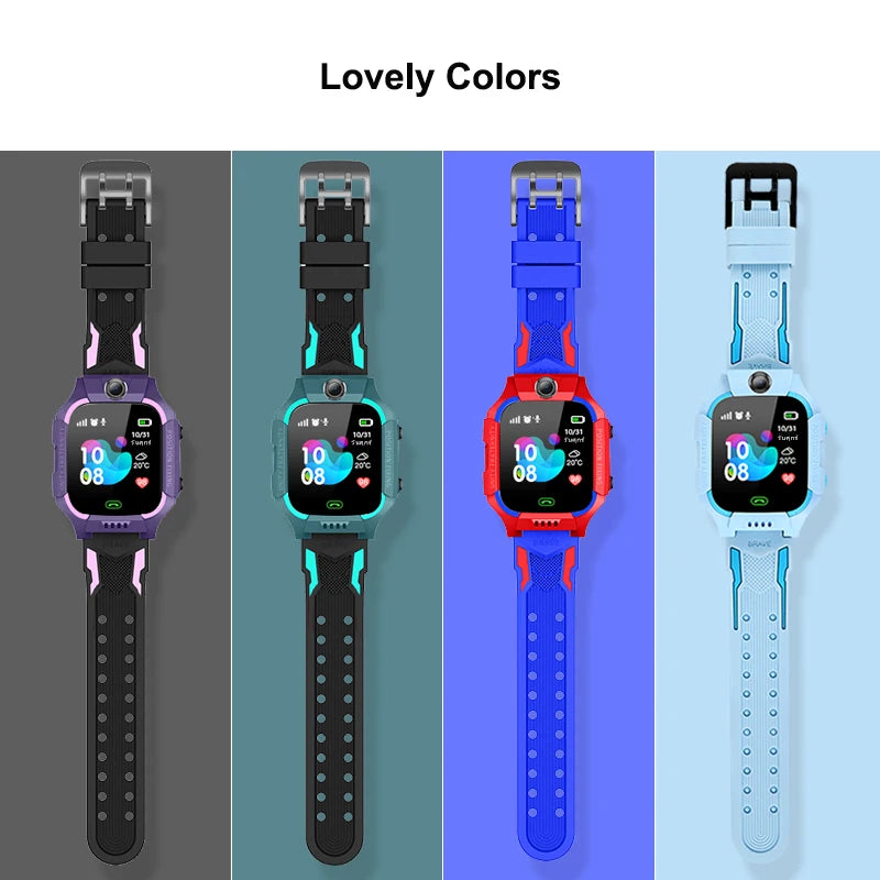 New Smart Watch Kids Position SOS Tracker Call Phone Voice Chat Photo Children Smartwatch Camera Boys Girls Gifts