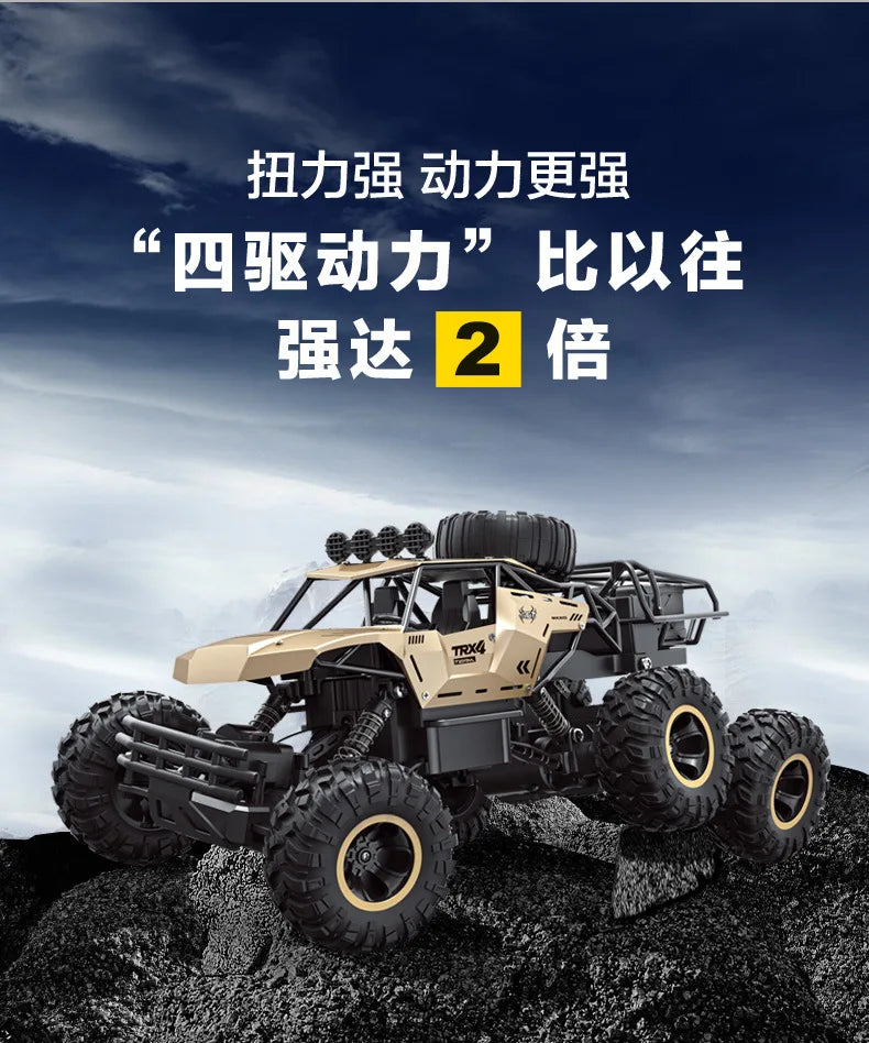 RC Car 1:12 2.4G  Alloy 6 Wheels Remote Control Car 4WD RC Off-Road Truck High Speed Electric All Terrain Climbing Toy Gift