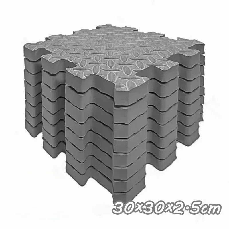 6Pcs 2.5cm Thickened Fitness Mat Non-slip Fall-proof Reusable Yoga Rug Helps Train for Play Home Gym Living Room Anti-Slip Mat