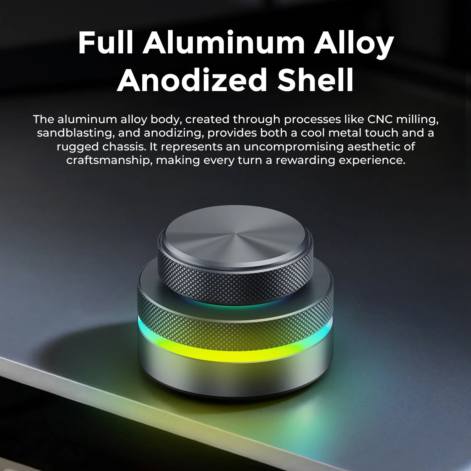 Desktop Wired Aluminum Alloy Dual-Layer Knob Wireless Custom Keyboard RGB Custom Control Volume Knob Multimedia Office Shortcut