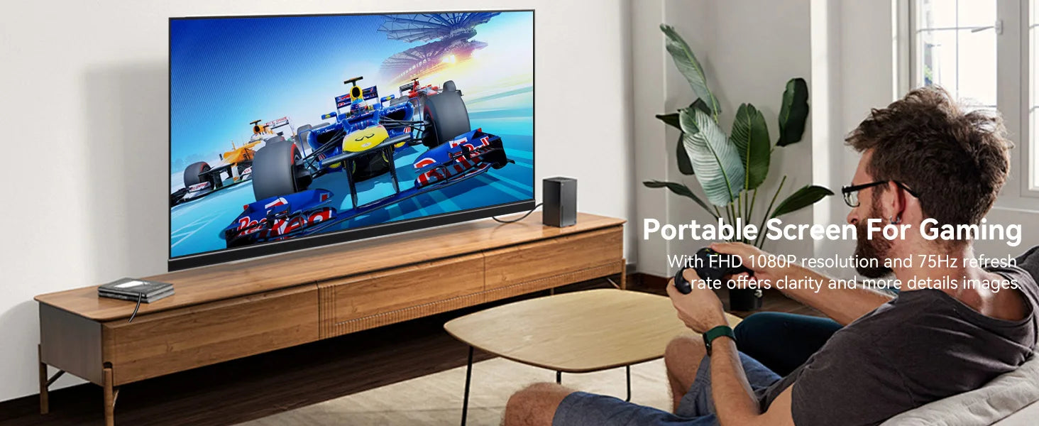 23.8-Inch Portable Monitor Touch Display FHD IPS 120Hz Travel Game Display With Built-in Stand Speaker Laptop Screen