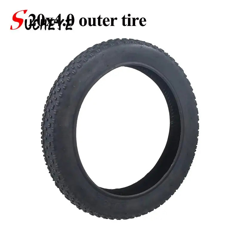 20x4.0 Road Bike Fat Tire 20 Inch Electric Bicycle Road Motorcycle Outer Big Fat Tire with Tube Cycling Bike Parts