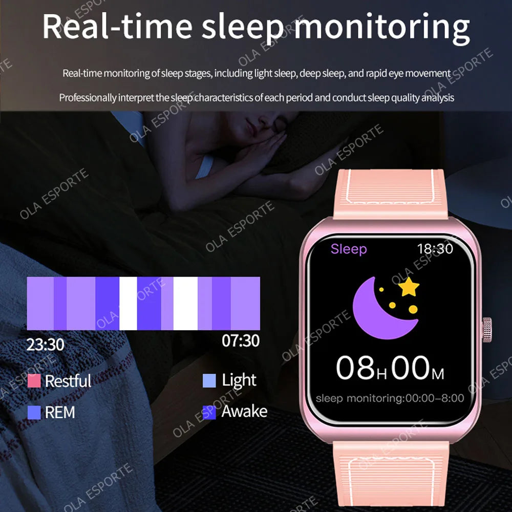 Smart Watch 2.01'' AMOLED Curved Screen IP68 Waterproof Bluetooth Call AI Vioce Assistant Fitness GPS Tracker Smartwatch for Men