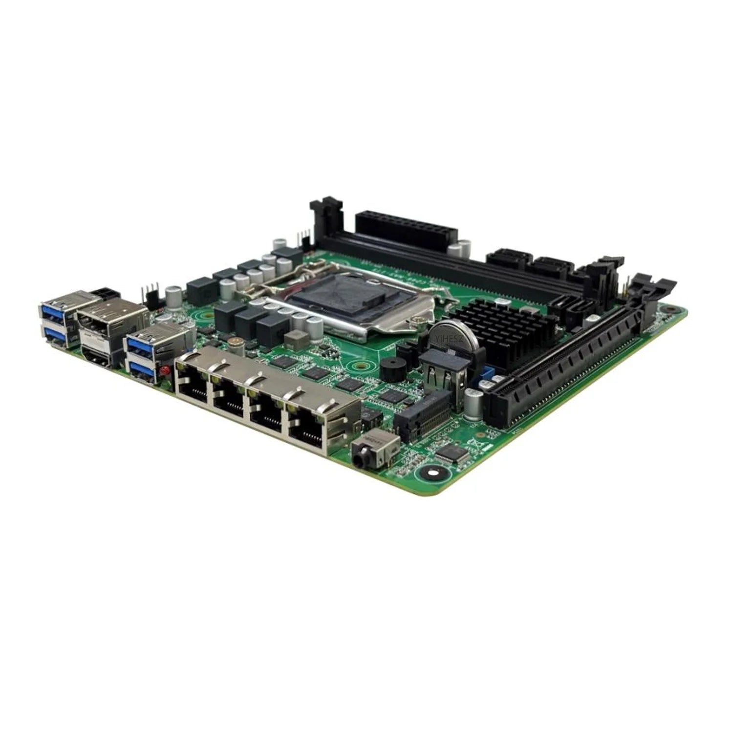 C246 ITX NAS Motherboard 8 SATA 3.0 4*I226 2.5G 2*M.2 NVME 2*DDR4 PCIE 16X NAS Board LGA1151 Support 8th/9th Core CPU i3-9100