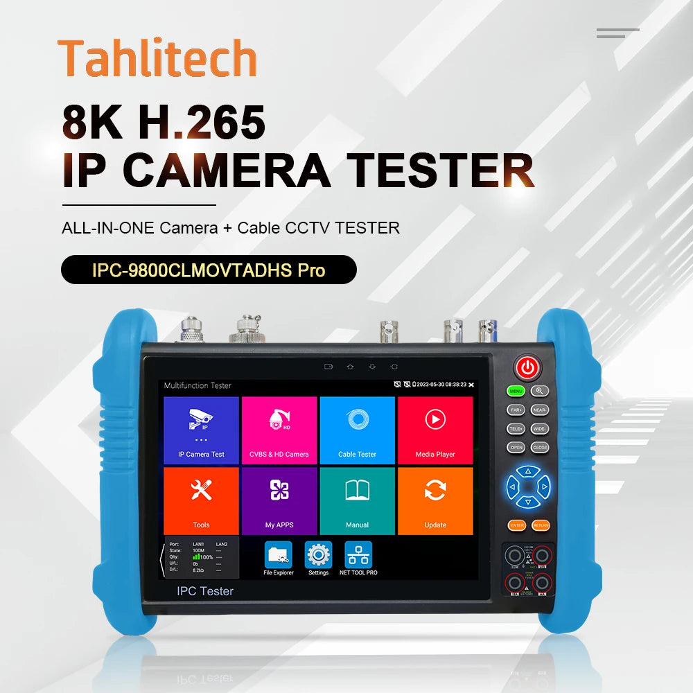8K CCTV Tester IPC-9800CLMOVTADHS 8MP HD AHD TVI CVI SDI IP Tester 7-inch Touch Screen Monitor 8K Video Display Tester Monitor