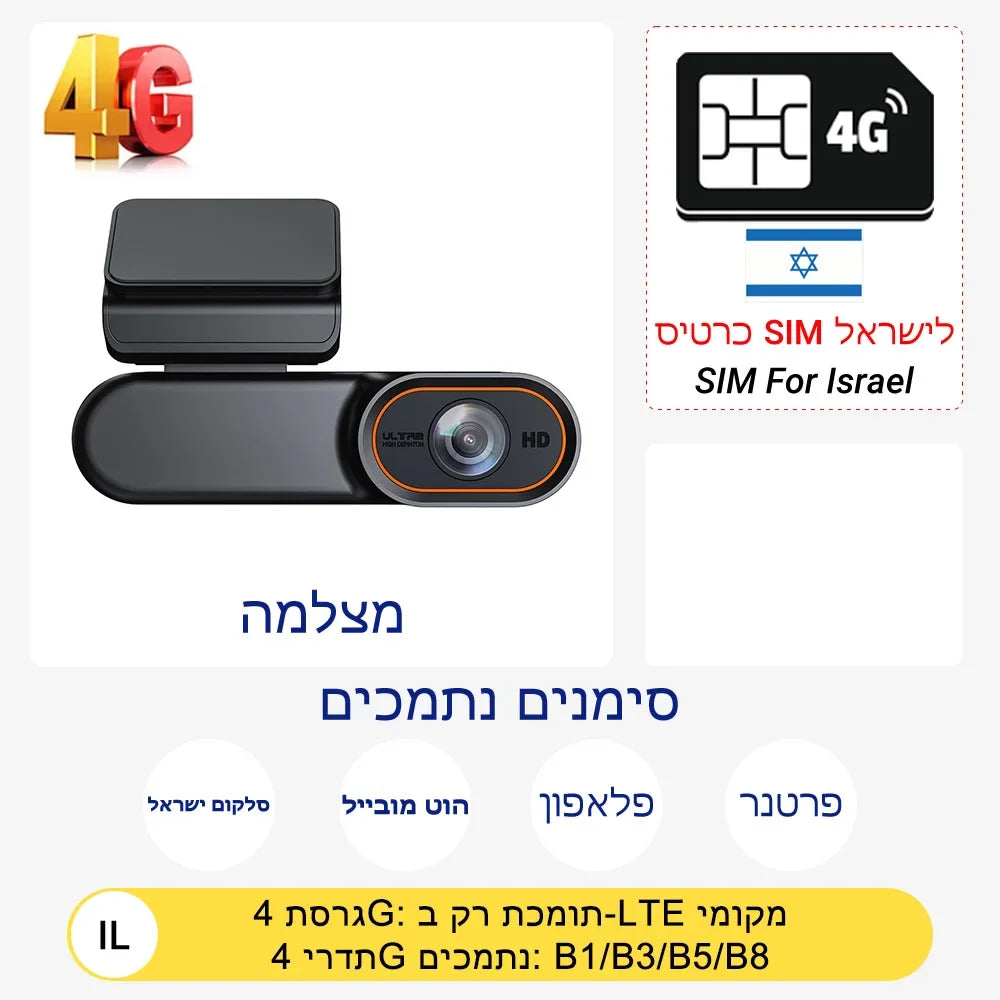 PEGATISAN 4K 4G Cam Mini Sentinel Mode CAR DVR 1080P Black Box Room OBD Parking Monitor Night Vision Camera OBD Connection