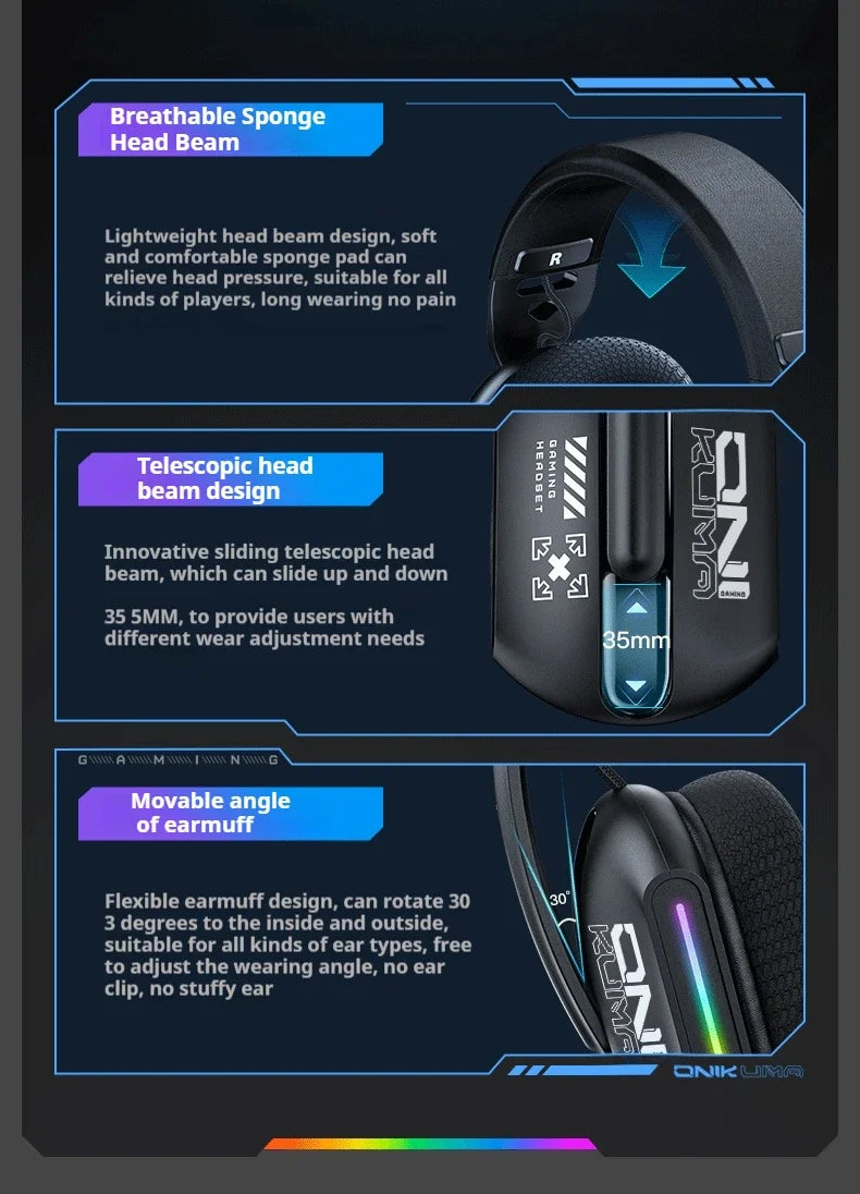 Wireless Gaming Headset: 2.4G/Wired/Bluetooth 3 Modes, Bendable HD Mic, Soft Ear Pads, Immersive Sound for PC/PS4/PS5 – Black