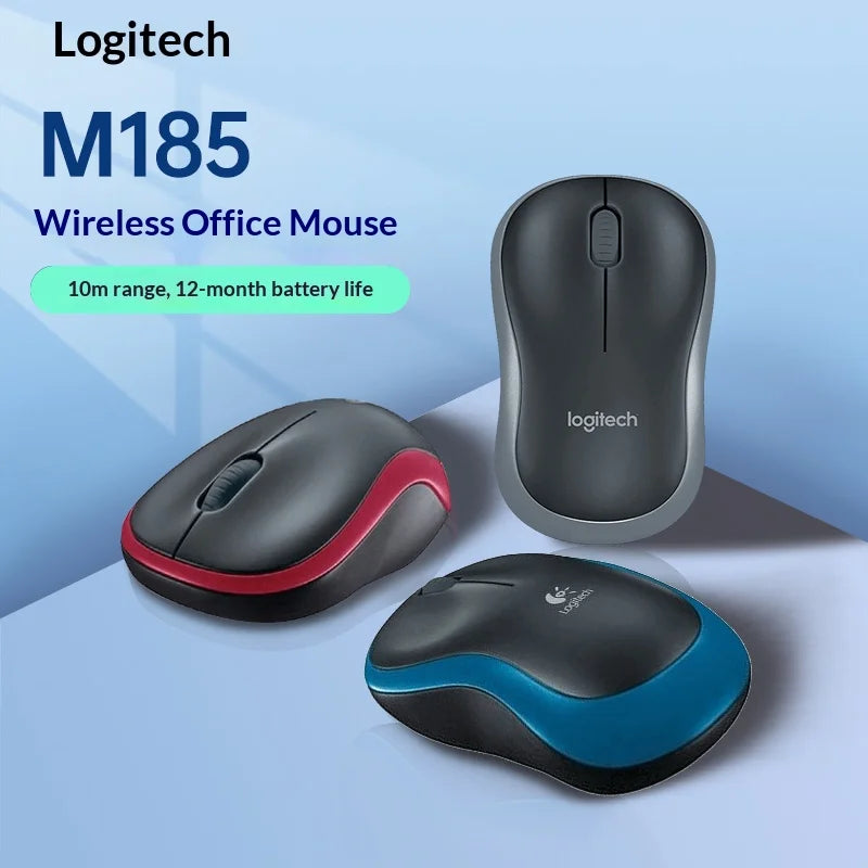 M185 Ambidextrous Wireless Mouse Small & Medium Hands Left-Hand Suitable for Office Use
