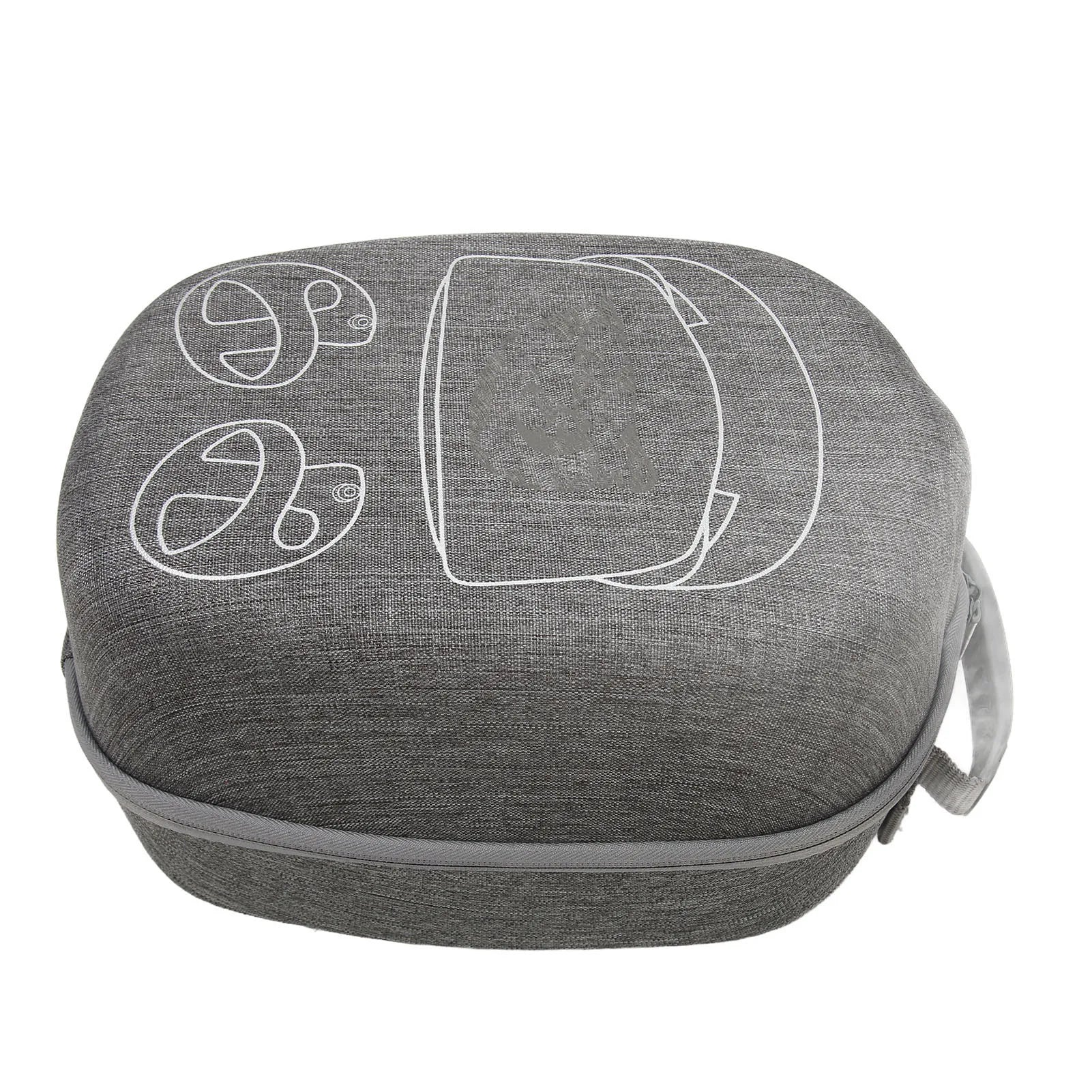 Portable VR Headset Travel Case EVA Gray Anti Fall Portable VR Carrying Case for PS VR2 Headset with Lens Protector Cover Case