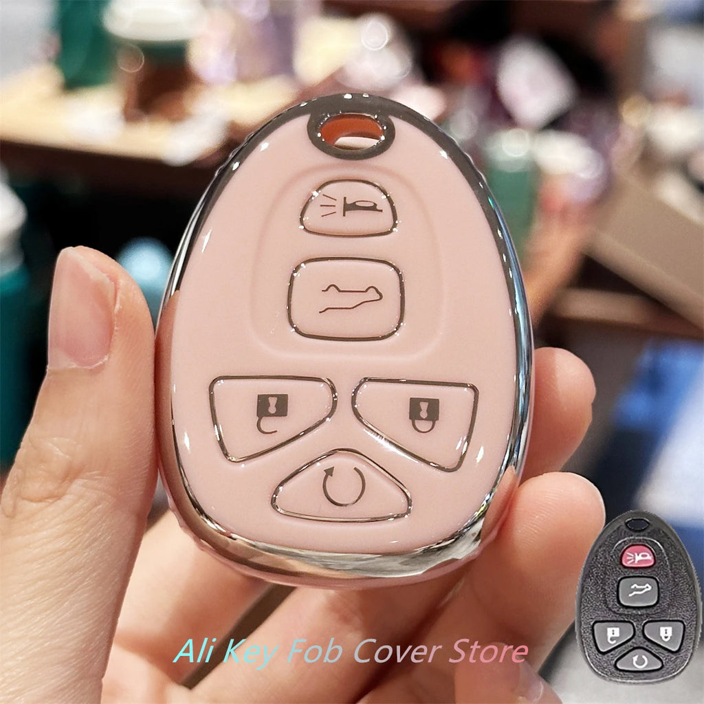 Key Fob Cover for For Chevy Malibu 2004 2005 2006 2007 2008 2009 2010 2012 For Cobalt For Pontiac G5 G6  pu Leather Keychain