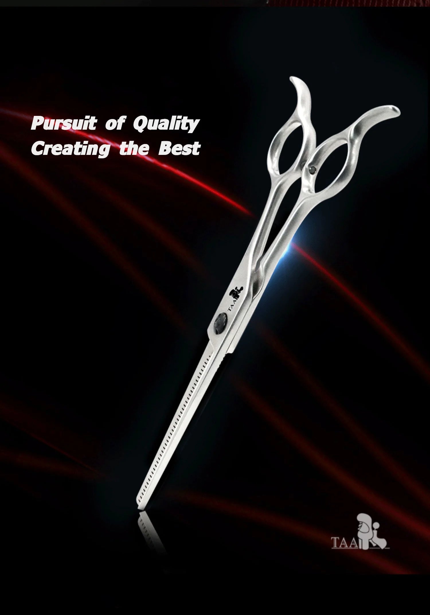TAA Professional Grooming Scissors Pet Serrated Scissors for Dog & Cat Alloy Steel Shears Pets Shears Groomer Tools Hair Clipper