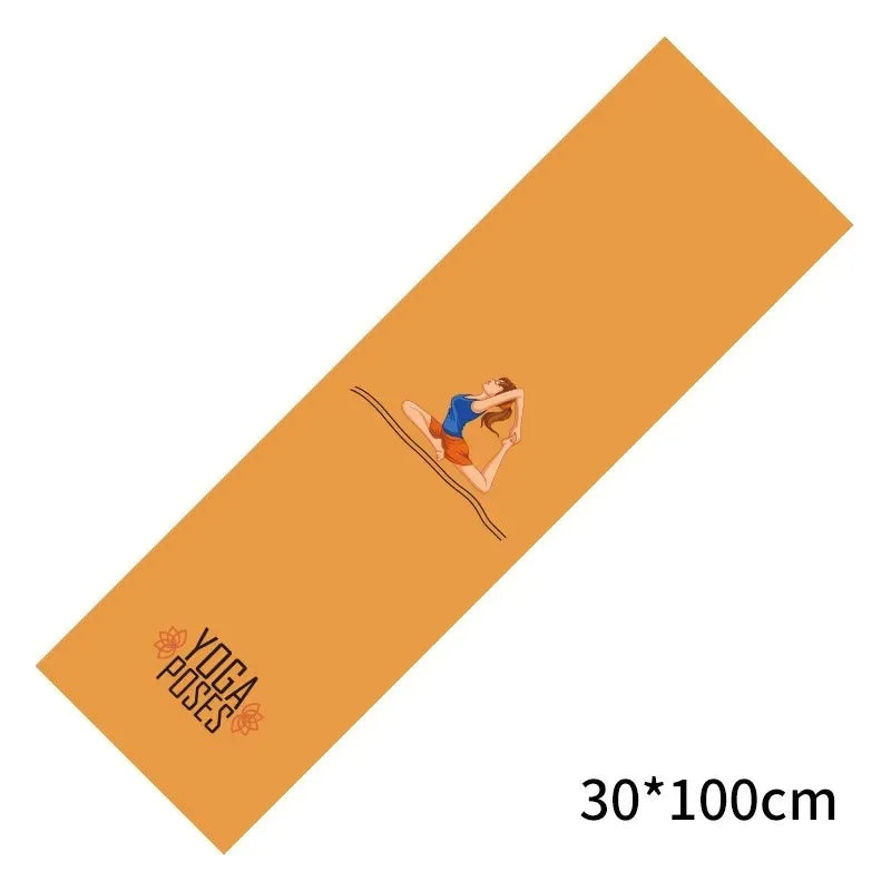 30*100cm Printed Yoga Towel Portable Double Layer Non-Slip Mat Protection Yoga Exercise Pad Quick Drying Pilates Towel Blanket