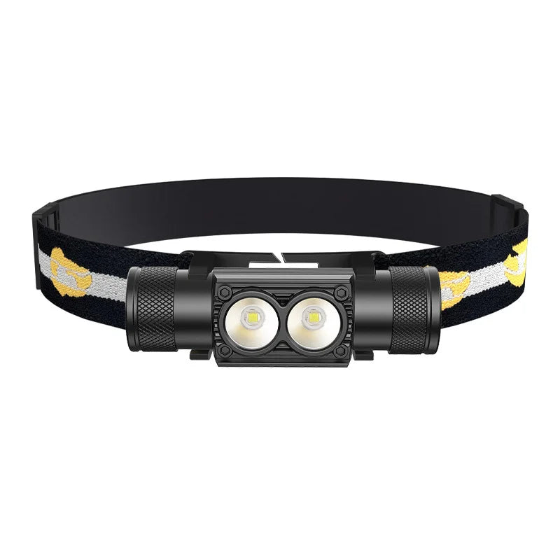 H25S Headlamp 18650 Headlight Dual SST40 LED 1200lm USB Rechargeable Outdoor Tactical Working Lamp