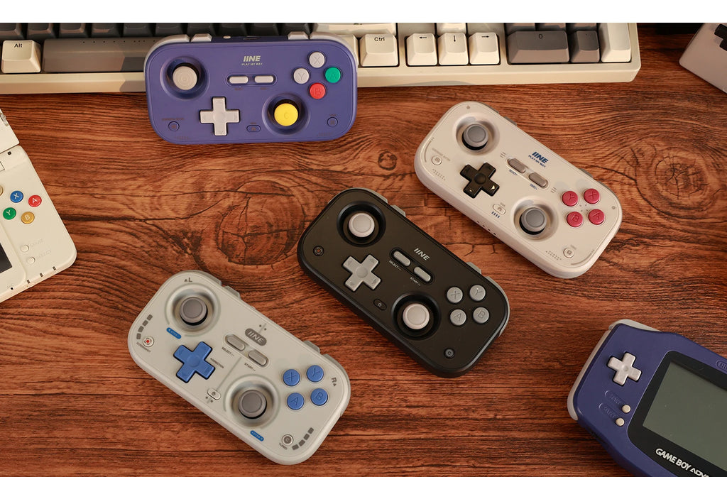 IINE Pocket Retro Game Controller,1000Hz Recessed Stick, Hall Effect Joysticks,Portable Mini Gamepad Customizable Controls