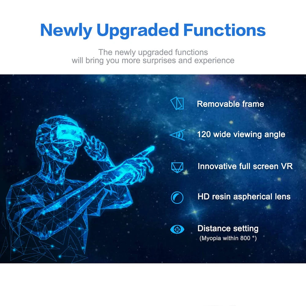 3D VR Headset Box Virtual Reality Helmet with Remote Control Smart Viar Goggles Devices For 5-7inch Cell Phone Smartphones