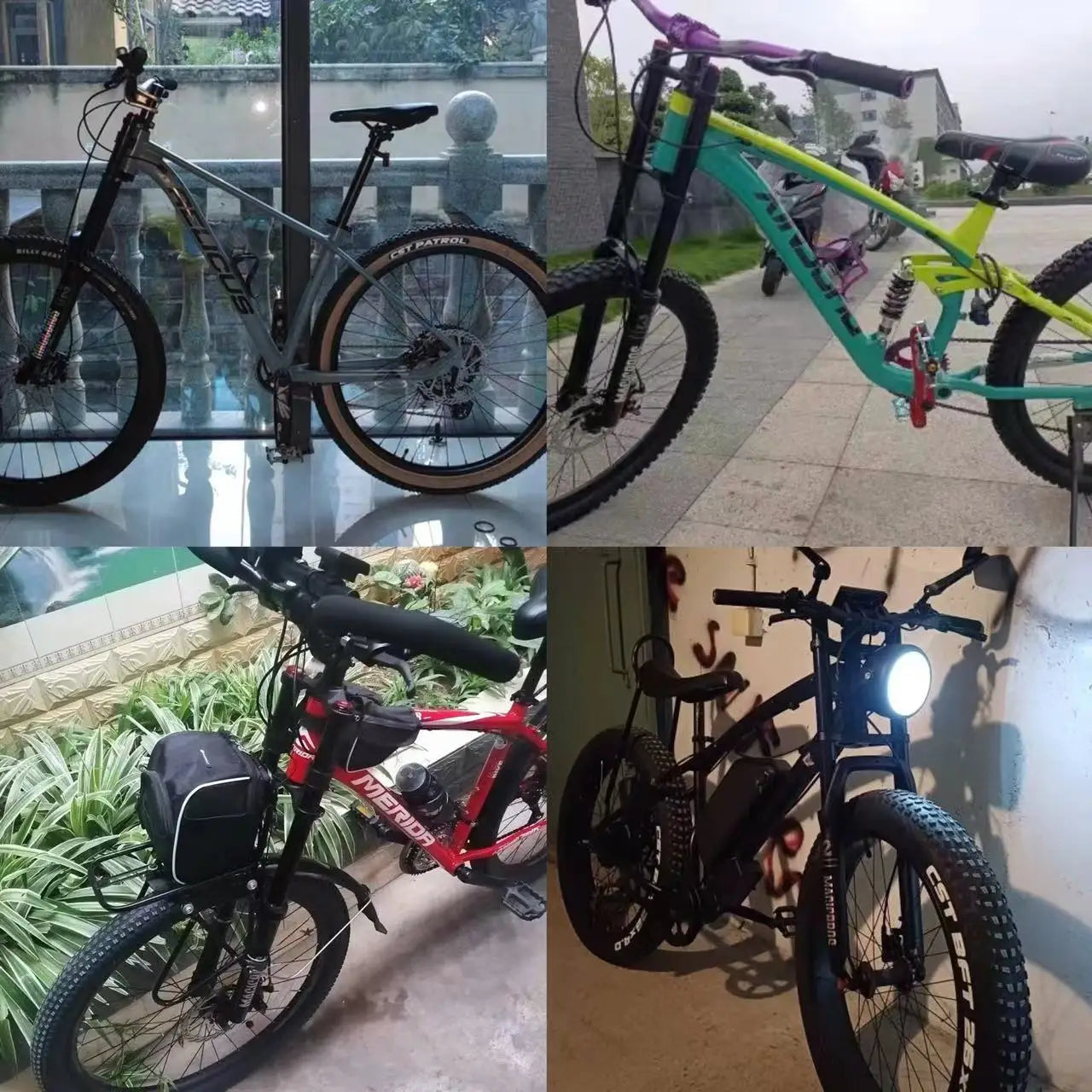20x4.0 26*4.0 Dual Crown Motor Fork QR 9*135mm 15*135mm Beach Snow Bike Electric Fat Tire Bike Motorcycle Double Crown Air Fork