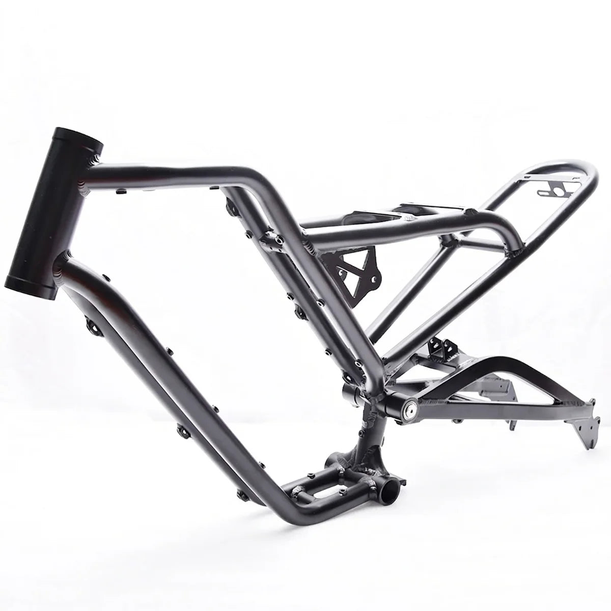 Premium 20" Softtail Electric Fat Tire Bike Frame Full Suspension 6061 Aluminum Alloy for Off-Road Snow E-Bike