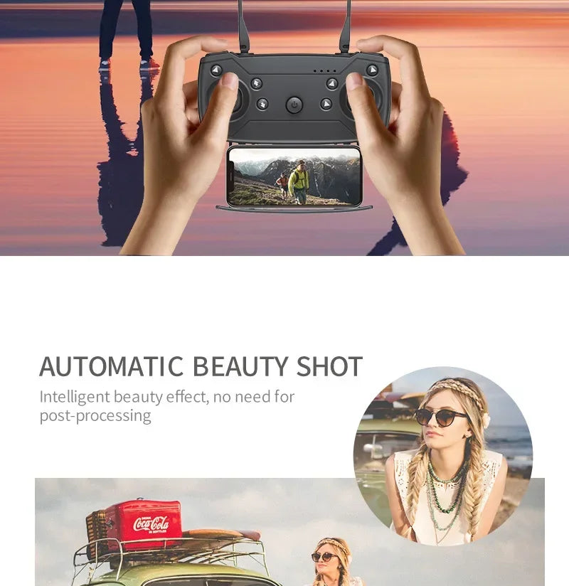 DWI D19 E88 Pro Drone 4K Professional HD RC Airplane Dual Camera Wide Angle Head Remote Quadcopter Toy Helicopter for Adults Kid
