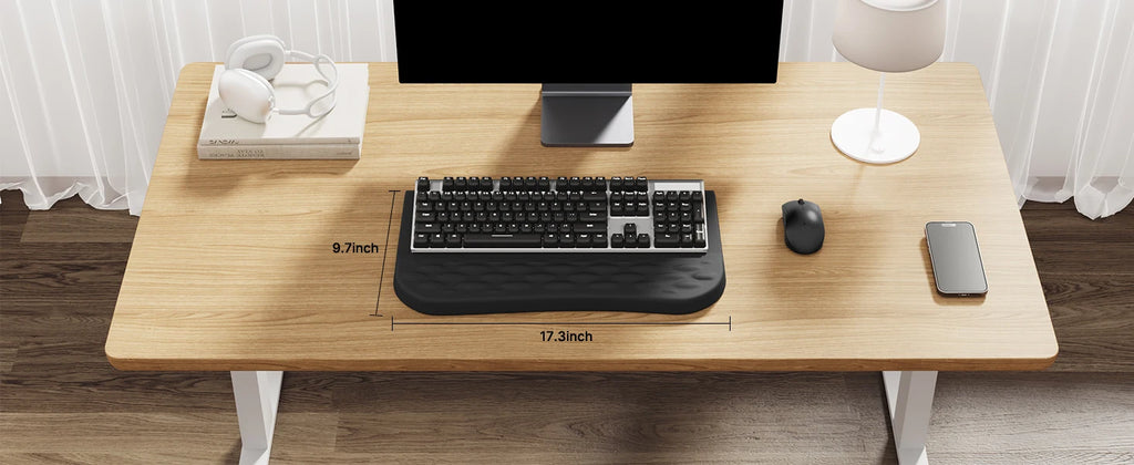 Computer Keyboard Wrist Rest for Desktop, 2 Angle Adjustment Ergonomic Keyboard Riser Holder Stand with Wrist Support for Office