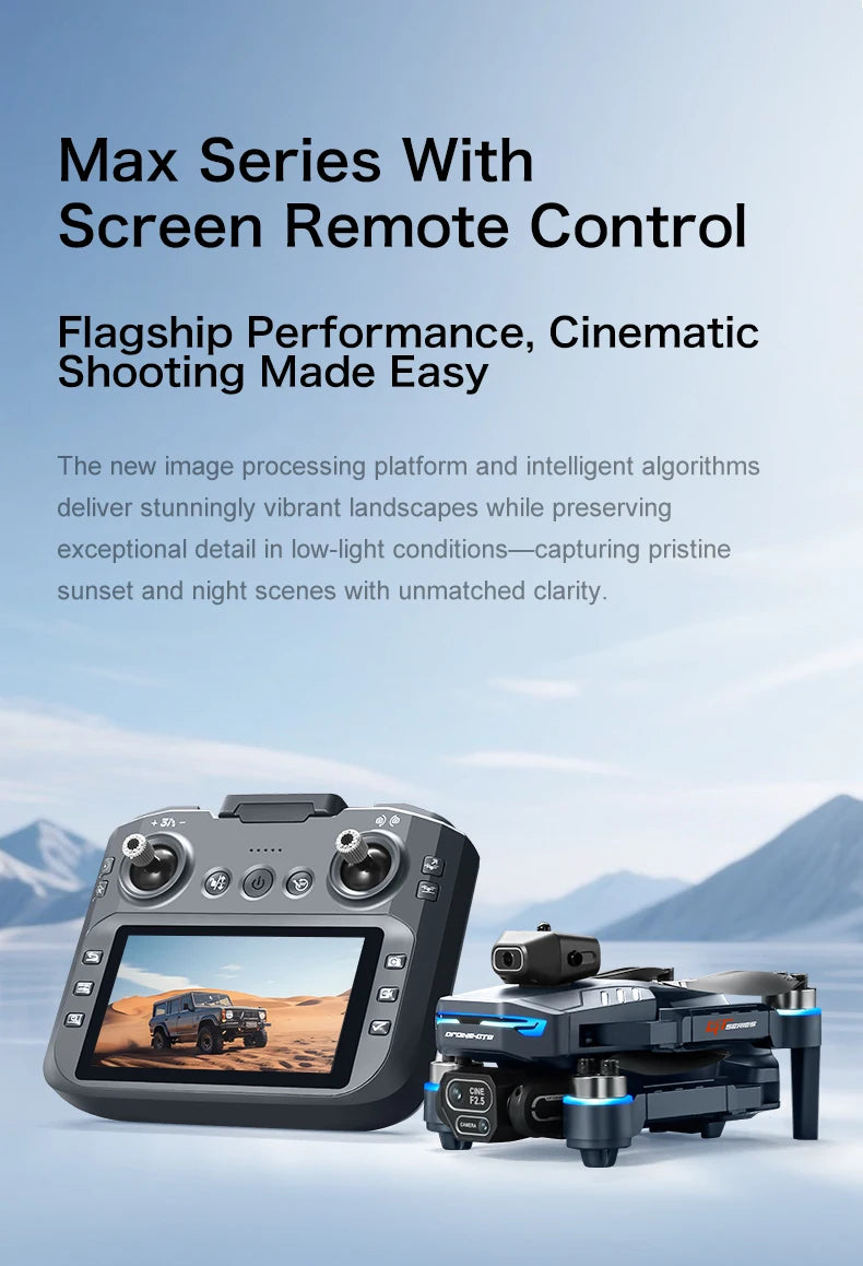 Original GT8 drone 8K HD dual camera aerial photography obstacle avoidance with large screen brushless four-axis aircraft dron