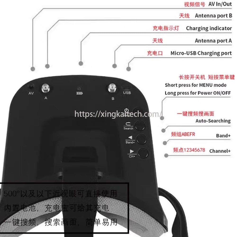 FPV Goggles 5.8G 40CH 3 inch VR009 480x320 Video Headset HD DVR Diversity FPV Goggles for Camera Drones & Accessories
