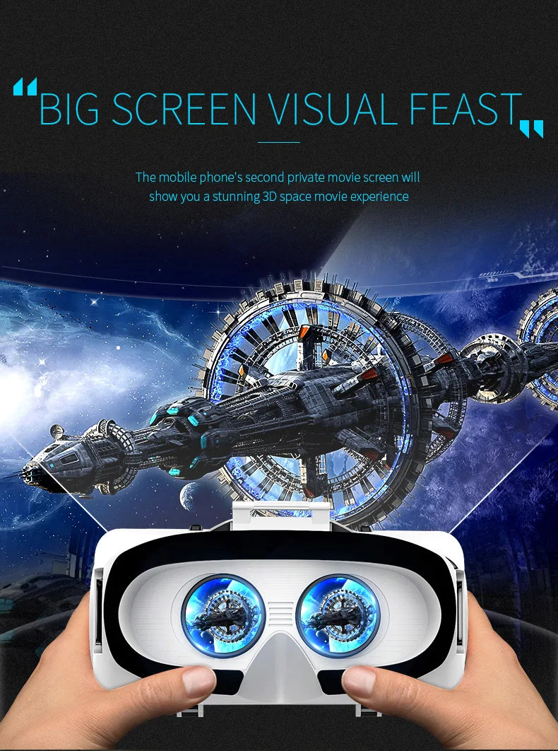 Virtual Reality VR Glasses Headset Viar Devices 3D Helmet Lenses Smart Goggles For Phone Smartphones Cell Viewer Mobile Game Set